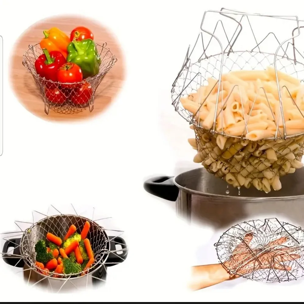 - Stainless Steel Fry Basket for Home Kitchen